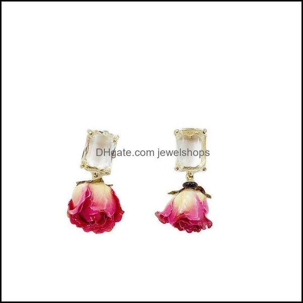 dangle chandelier 1pair natural dried flower earrings gold pink rose petal women drop earring party r jewelshops dhhsf, Silver
dangle chandelier 1pair natural dried flower earrings gold pink rose petal women drop earring party r jewelshops dhhsf, Silver
