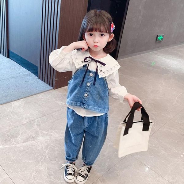 clothing sets kids clothes denim vest + blouse jeans teenage girls casual style spring autumn children's girl, White
clothing sets kids clothes denim vest + blouse jeans teenage girls casual style spring autumn children's girl, White