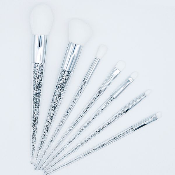 7 sets of brush makeup quicksand silver diamond transparent crystal handle fan tool 220621
7 sets of brush makeup quicksand silver diamond transparent crystal handle fan tool 220621