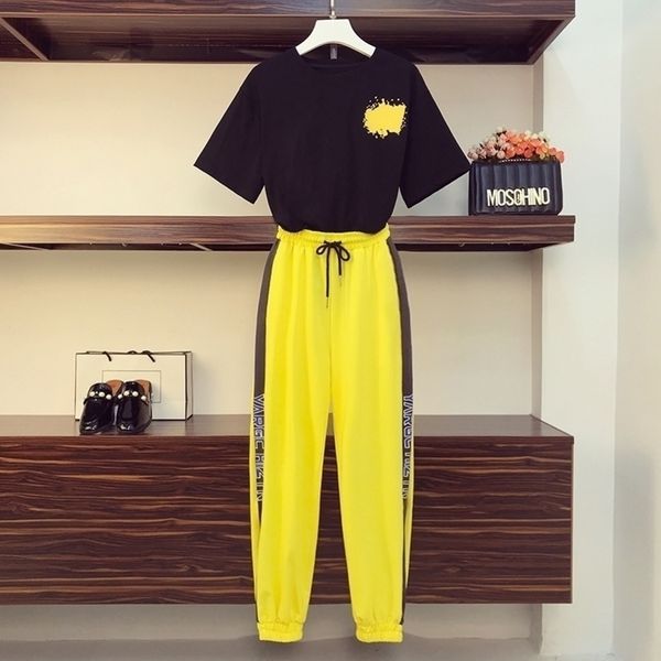 womens wear summer sports suit 2 piece set oversized fashion and pants tracksuit for women suit plus size style y201128, Gray
womens wear summer sports suit 2 piece set oversized fashion and pants tracksuit for women suit plus size style y201128, Gray