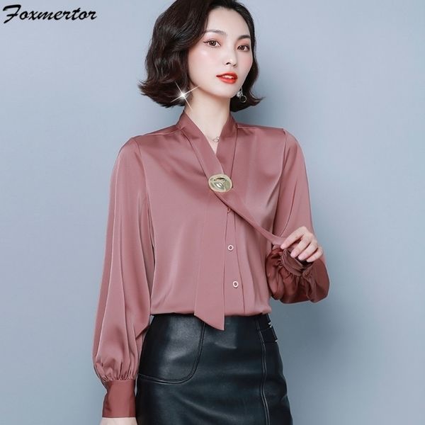spring fall women blouses silk vneck blouse loose long sleeve ol workwear shirts plus size 4xl blusas feminina y200828, White
spring fall women blouses silk vneck blouse loose long sleeve ol workwear shirts plus size 4xl blusas feminina y200828, White