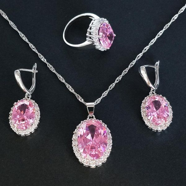 necklace zircon bride jewelry color treasure set women's earring ring three piece, Silver
necklace zircon bride jewelry color treasure set women's earring ring three piece, Silver