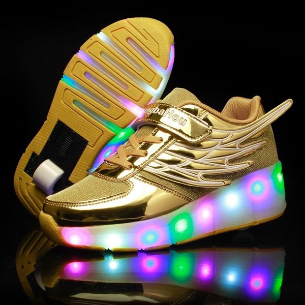 new pink gold child fashion girls boys led light roller skate shoes for children kids sneakers with wheels one wheels y20010321p, Black;red
new pink gold child fashion girls boys led light roller skate shoes for children kids sneakers with wheels one wheels y20010321p, Black;red