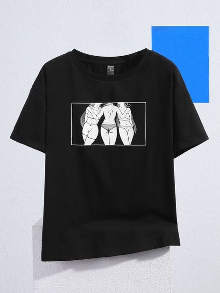 x polly nelson figure graphic tee k6eg#, White