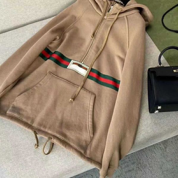 double g designer men's autumn and winter hoodie chest letter jumper classic color contrast stripe loose casual sweater thin coat, Black
double g designer men's autumn and winter hoodie chest letter jumper classic color contrast stripe loose casual sweater thin coat, Black