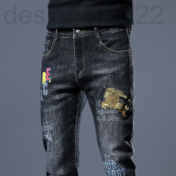 men's jeans designer autumn jeans men's slim fit small feet international special korean embroidery brand b pants sydg, Blue
men's jeans designer autumn jeans men's slim fit small feet international special korean embroidery brand b pants sydg, Blue
