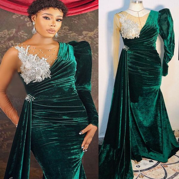 2022 plus size arabic aso ebi dark green mermaid prom dresses beaded crystals velvet evening formal party second reception birthday engageme, Black
2022 plus size arabic aso ebi dark green mermaid prom dresses beaded crystals velvet evening formal party second reception birthday engageme, Black
