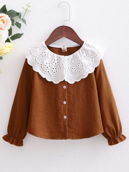 toddler girls eyelet embroidered button through blouse she, White;black
toddler girls eyelet embroidered button through blouse she, White;black