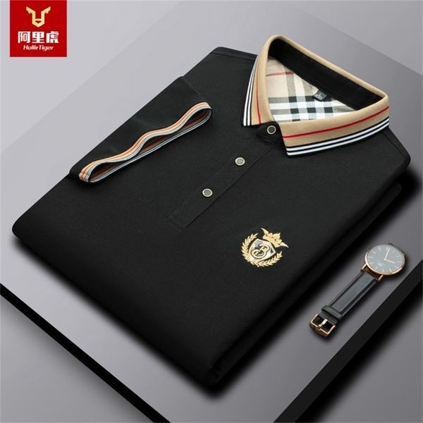 summer mens t shirt spot embroidery solid color mulberry silk fashion fit business polo shirt 220402, White;black
summer mens t shirt spot embroidery solid color mulberry silk fashion fit business polo shirt 220402, White;black