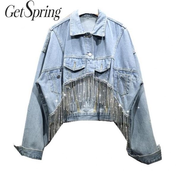 getspring women coat diamond tassel patchwork irregular coats jackets women asymmetry vintage all match blue jean jackets women y201012, Black;brown
getspring women coat diamond tassel patchwork irregular coats jackets women asymmetry vintage all match blue jean jackets women y201012, Black;brown