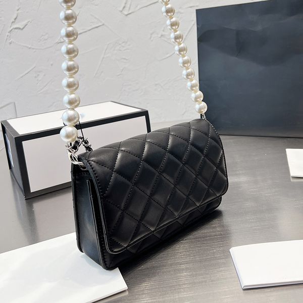 france womens classic flap quilted pearl chain bags wallet with shw crossbody shoulder card holder handbags 20x13cm
france womens classic flap quilted pearl chain bags wallet with shw crossbody shoulder card holder handbags 20x13cm