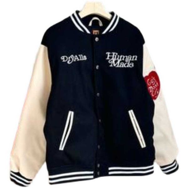 men's jackets new human made trendy girls don't cry woolen baseball suit men's and women's leather sleeve jacket couple&, Black;brown
men's jackets new human made trendy girls don't cry woolen baseball suit men's and women's leather sleeve jacket couple&, Black;brown
