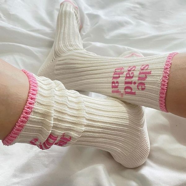 cute soft and comfortable women's cotton socks korean ins style trend double needle thick line men and women couple socks, Black
cute soft and comfortable women's cotton socks korean ins style trend double needle thick line men and women couple socks, Black