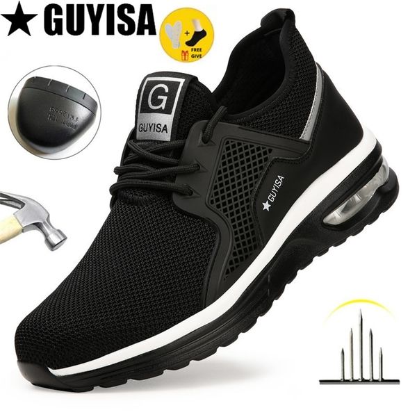 men work safety shoes man safeti breathable air cushion protective sneakers anti-puncture male steel toe boots 220810, Black;brown
men work safety shoes man safeti breathable air cushion protective sneakers anti-puncture male steel toe boots 220810, Black;brown