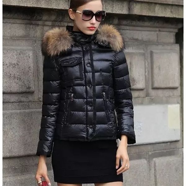 women clothing winter down jacket with hooded big real fur coat thick slim warm outerwear female fashion parka y201026, Black
women clothing winter down jacket with hooded big real fur coat thick slim warm outerwear female fashion parka y201026, Black