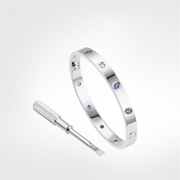 love screw bracelet 5.0 designer bracelets colored diamonds bangle luxury jewelry women titanium steel alloy gold-plated craft gol221h, Black
love screw bracelet 5.0 designer bracelets colored diamonds bangle luxury jewelry women titanium steel alloy gold-plated craft gol221h, Black