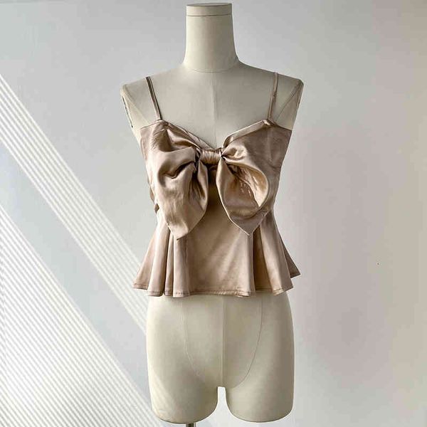 women's tanks camis foreign trade original single sweet and spicy girlish bow french slim fit pleated baby shirt suspender can be worn, White
women's tanks camis foreign trade original single sweet and spicy girlish bow french slim fit pleated baby shirt suspender can be worn, White