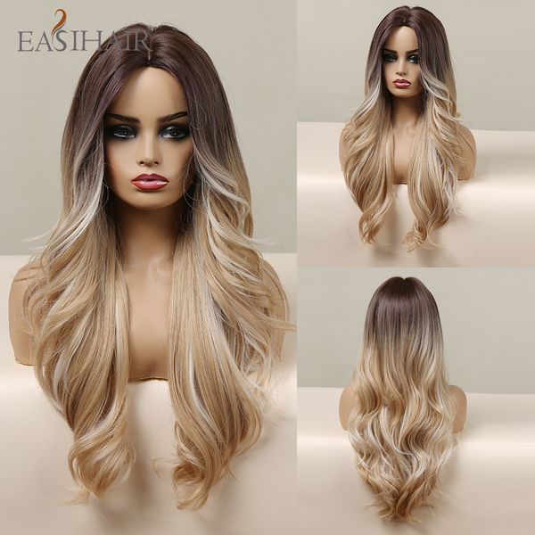 lx brand long brown to blonde ombre wavy synthetic wigs for women middle part wigs blonde highlight heat resistant wig cosplayfactory direct, Black
lx brand long brown to blonde ombre wavy synthetic wigs for women middle part wigs blonde highlight heat resistant wig cosplayfactory direct, Black