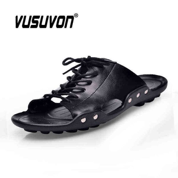 men slippers fashion leather outdoor half lightweight wide feet shoes breathable mules for boys summer casual sandals 220216, Black
men slippers fashion leather outdoor half lightweight wide feet shoes breathable mules for boys summer casual sandals 220216, Black