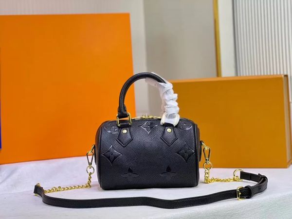 hh m58953 speedy bandouliere 20 shoulder bags chain leather strap barrel shaped empreinte leathers super mini women boston handbags, Red;black
hh m58953 speedy bandouliere 20 shoulder bags chain leather strap barrel shaped empreinte leathers super mini women boston handbags, Red;black