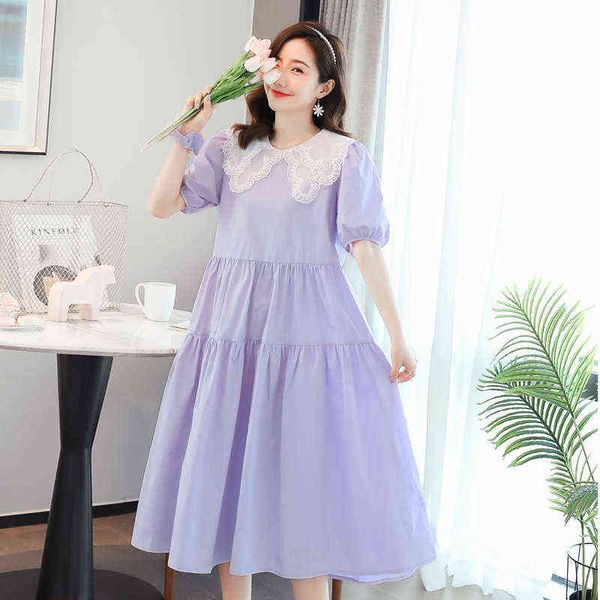 korean style maternity clothes summer loose pregnant women dress lace peter pan collar short sleeves pregnant woman chiffon dress j220628, White
korean style maternity clothes summer loose pregnant women dress lace peter pan collar short sleeves pregnant woman chiffon dress j220628, White