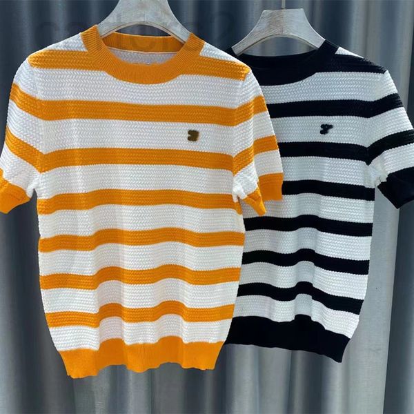 women's knits & tees designer straight 2022c home summer knitting round neck wave stripe color contrast short sleeve women si6q, White
women's knits & tees designer straight 2022c home summer knitting round neck wave stripe color contrast short sleeve women si6q, White