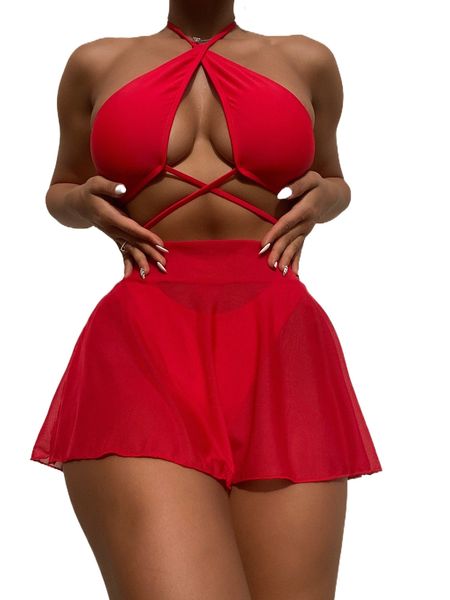 plain criss cross bikini swimsuit with beach skirt f62n#, White;black
plain criss cross bikini swimsuit with beach skirt f62n#, White;black