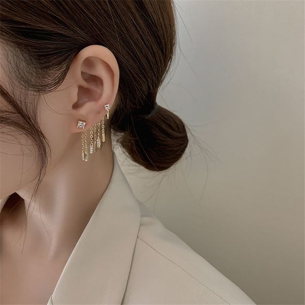 new unusual ear clip and stud tassel dangle fashion korean women jewelry luxury party accessories earring, Golden
new unusual ear clip and stud tassel dangle fashion korean women jewelry luxury party accessories earring, Golden