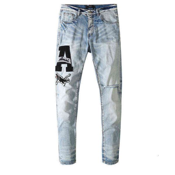 men's jeans summer patch dog embroidery knee hole scratch jeans men do old washing water slim, Blue
men's jeans summer patch dog embroidery knee hole scratch jeans men do old washing water slim, Blue