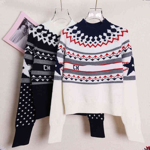 women's knits & tees 21 early autumn round neck college style contrast color five pointed star knitted sweater geometric pattern long s, White
women's knits & tees 21 early autumn round neck college style contrast color five pointed star knitted sweater geometric pattern long s, White