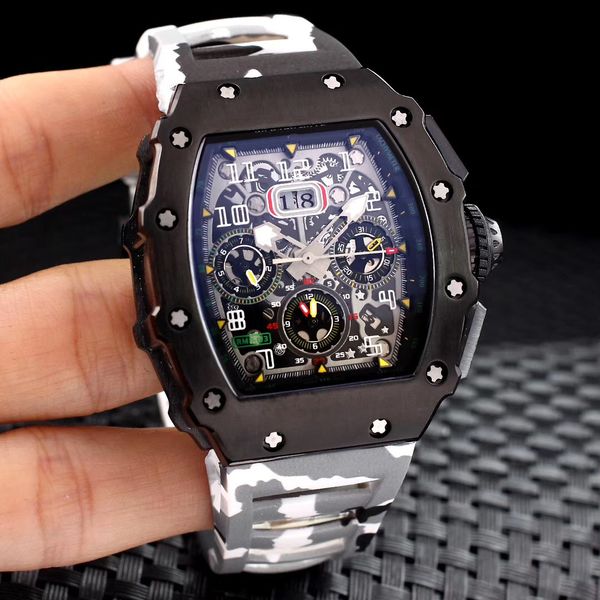 mens automatic mechanical watch red blue camouflage rubber stainless steel, Slivery;brown
mens automatic mechanical watch red blue camouflage rubber stainless steel, Slivery;brown