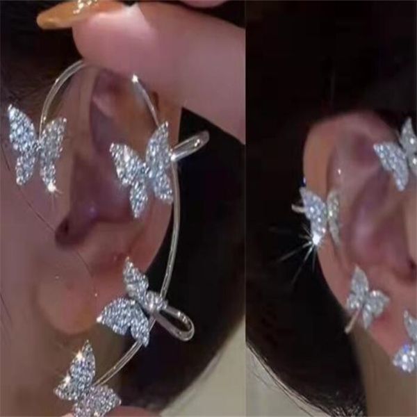 trendy fashion butterfly ear cuff no piercing ladies shiny zircon ear clip earrings wedding party jewelry gift a186, Silver
trendy fashion butterfly ear cuff no piercing ladies shiny zircon ear clip earrings wedding party jewelry gift a186, Silver