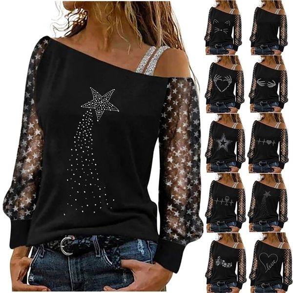 fashion printed tshirt women long sleeves cat print offtheshoulder pullover casual loose shiny sequin blouse tunic 220530, White
fashion printed tshirt women long sleeves cat print offtheshoulder pullover casual loose shiny sequin blouse tunic 220530, White