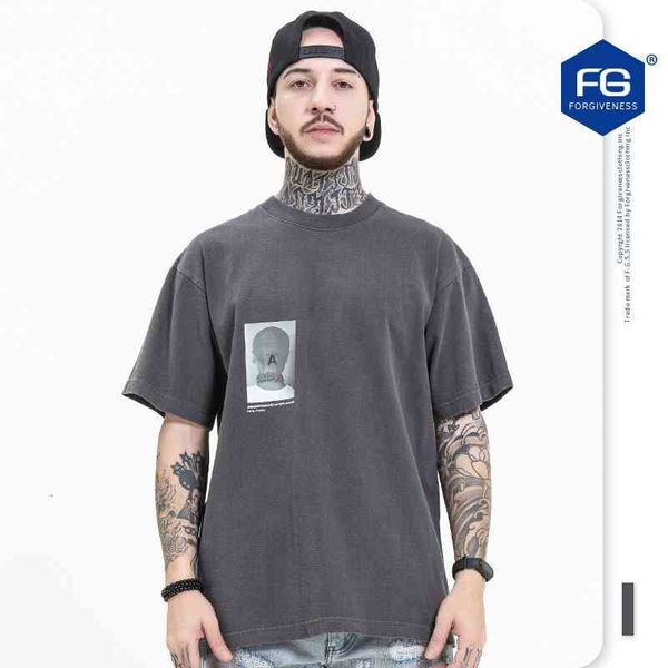 men's t-shirts fg menswear spring and summer high street fashion brand washed round neck loose portrait short sleeved t-shirt wkyh, White;black
men's t-shirts fg menswear spring and summer high street fashion brand washed round neck loose portrait short sleeved t-shirt wkyh, White;black