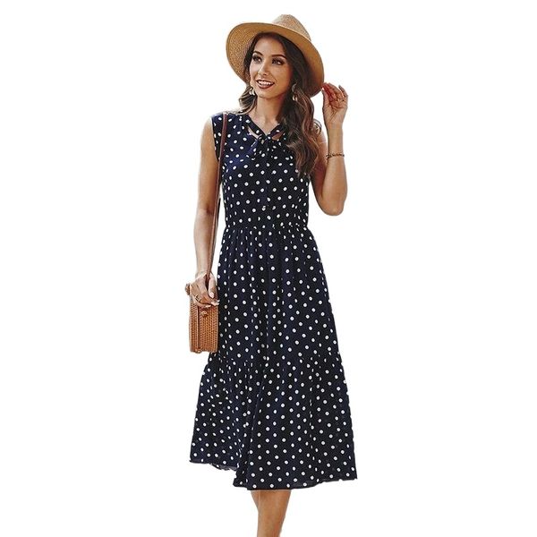 casual dresses summer long dress for women slim dot print a line 2021 elegant maxi female bow collar sleeveless high waist vestidos q8ep#, Black;gray
casual dresses summer long dress for women slim dot print a line 2021 elegant maxi female bow collar sleeveless high waist vestidos q8ep#, Black;gray