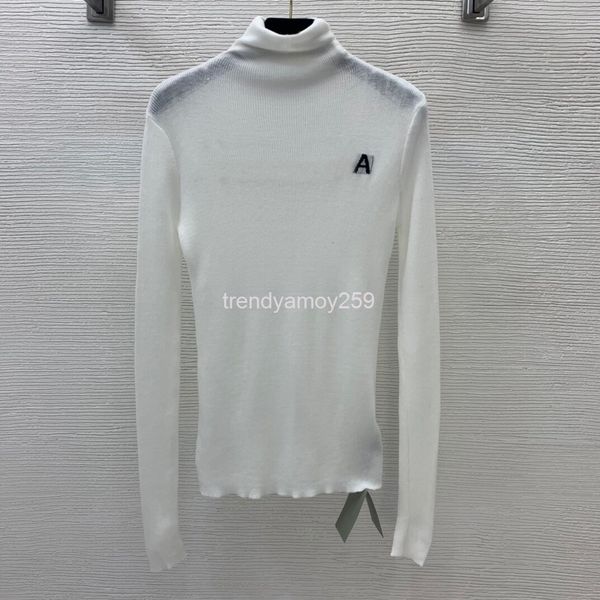 women's t-shirt chest pattern letter printing high elastic slim fit sweater collar bottomed shirt, White
women's t-shirt chest pattern letter printing high elastic slim fit sweater collar bottomed shirt, White