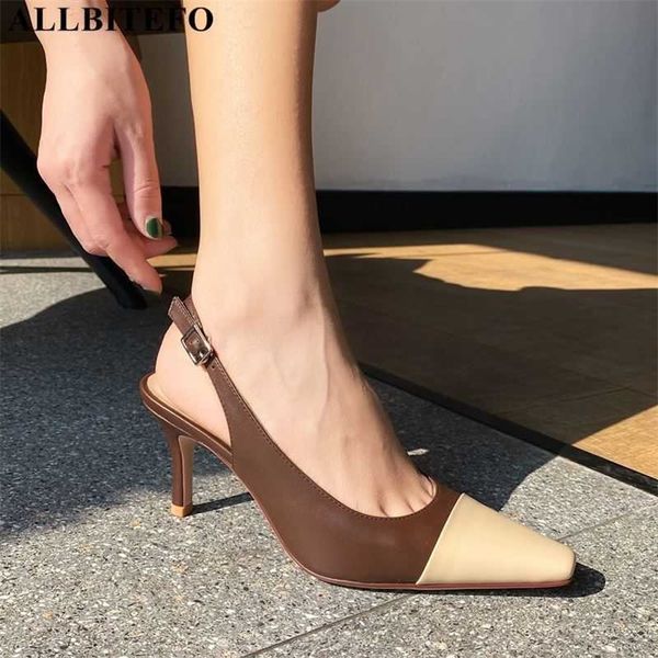 allbitefo fashion brand genuine leather high heels office ladies shoes women high heel shoes summer women sandals 210611, Black
allbitefo fashion brand genuine leather high heels office ladies shoes women high heel shoes summer women sandals 210611, Black