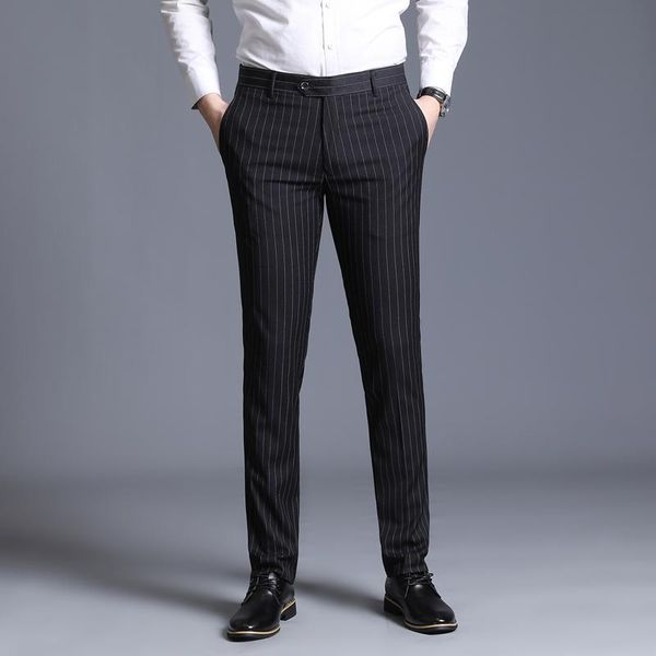 men's suits & blazers 29-38 streetwear formal dress pants men fashion pocket side office trousers stretch striped wedding pant for busi, White;black
men's suits & blazers 29-38 streetwear formal dress pants men fashion pocket side office trousers stretch striped wedding pant for busi, White;black