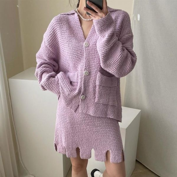 work dresses knit suit 2022 women's with mini skirt solid loose ladies set single-breasted coat and irregular skirts elegant autumn tre, White;black
work dresses knit suit 2022 women's with mini skirt solid loose ladies set single-breasted coat and irregular skirts elegant autumn tre, White;black