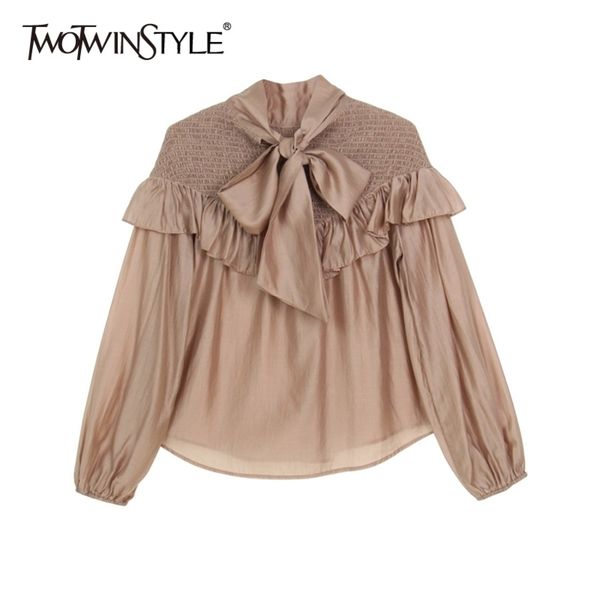 elegant patchwork ruffle shirt for women bowknot collar long sleeve lace up solid blouse female fashion spring 210423, White
elegant patchwork ruffle shirt for women bowknot collar long sleeve lace up solid blouse female fashion spring 210423, White