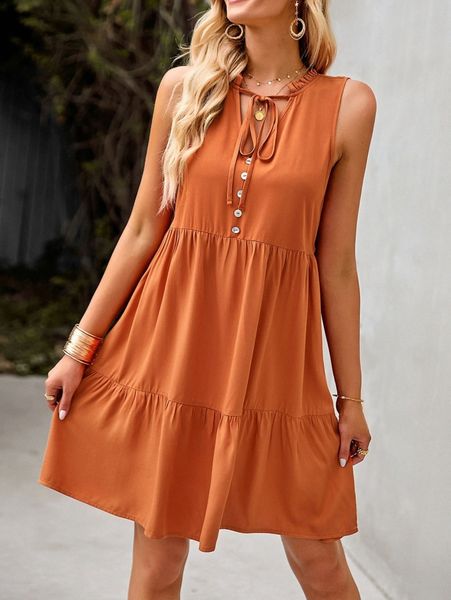 frill tie neck button front ruffle hem smock dress g7ob#, Black;gray
frill tie neck button front ruffle hem smock dress g7ob#, Black;gray