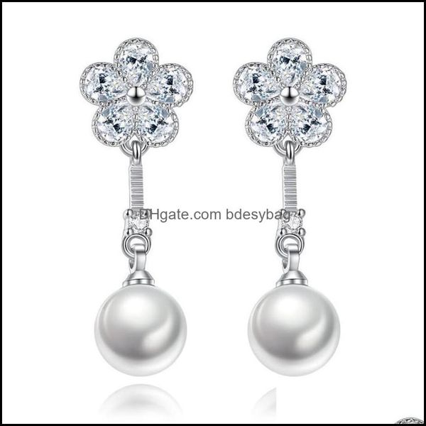 stud exquisite 925 sterling sier earrings for women wedding jewelry shiny crystal flower pearl earring lady engagement bdesybag dhngr, Golden;silver
stud exquisite 925 sterling sier earrings for women wedding jewelry shiny crystal flower pearl earring lady engagement bdesybag dhngr, Golden;silver