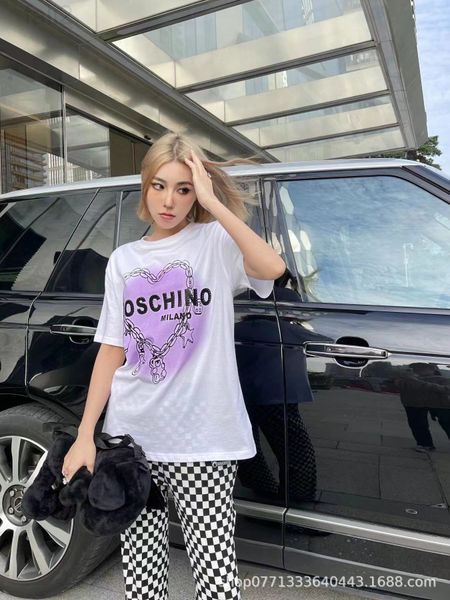 women's t-shirt designer chaopai 22 early spring new love chain temperature sensitive color change short t-shirt white t-room turns pur
women's t-shirt designer chaopai 22 early spring new love chain temperature sensitive color change short t-shirt white t-room turns pur