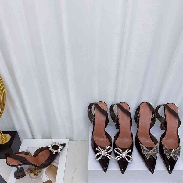sandals baotou sandals in autumn net red transparent crystal fairy style wine cup with pointed high heels, Black
sandals baotou sandals in autumn net red transparent crystal fairy style wine cup with pointed high heels, Black
