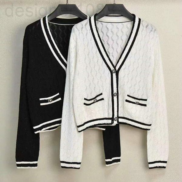 women's knits & tees designer xiaoxiangfeng spring new cardigan jacket design sense broken hole hollowed out blog v-neck knitted jacket, White
women's knits & tees designer xiaoxiangfeng spring new cardigan jacket design sense broken hole hollowed out blog v-neck knitted jacket, White