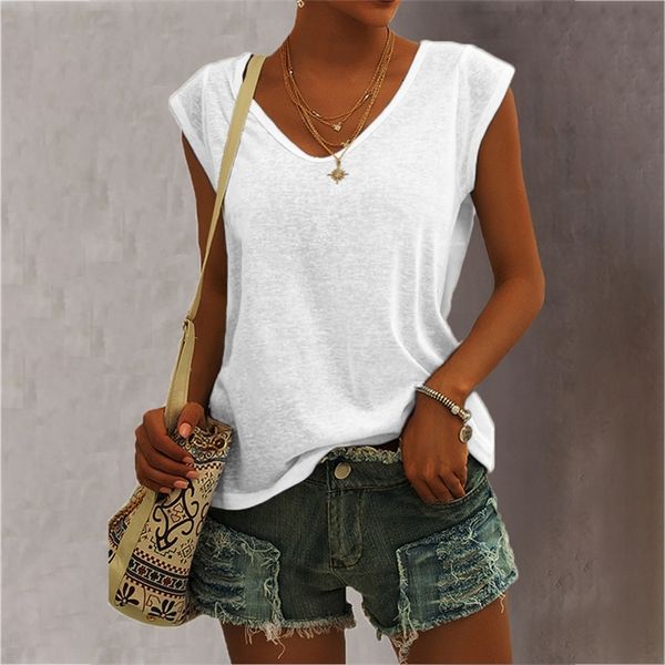 umeko solid color women plus size casual camisole tanks v neck simple loose sleeveless t shirts vest ropa mujer 220602, White
umeko solid color women plus size casual camisole tanks v neck simple loose sleeveless t shirts vest ropa mujer 220602, White
