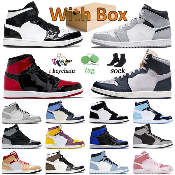2022 bred patent jumpman 1 men trainers basketball shoes rebellionaire 1s designer women sneakers georgetown surfaces light smoke grey banne
2022 bred patent jumpman 1 men trainers basketball shoes rebellionaire 1s designer women sneakers georgetown surfaces light smoke grey banne