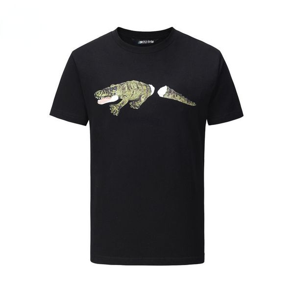 fashionable and simple t shirt pa a spring and summer new broken-tailed crocodile print back letter men's and women's couple round, White;black
fashionable and simple t shirt pa a spring and summer new broken-tailed crocodile print back letter men's and women's couple round, White;black