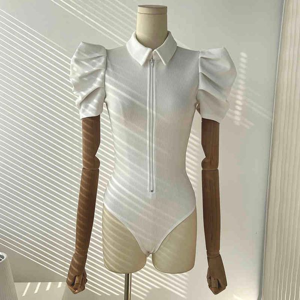 women's jumpsuits rompers foreign trade original single retro bubble sleeve lapel zipper design feeling bottoming solid color slim fit, Black;white
women's jumpsuits rompers foreign trade original single retro bubble sleeve lapel zipper design feeling bottoming solid color slim fit, Black;white