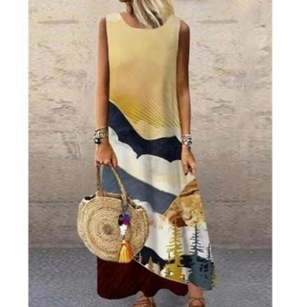 summer long dress elegant robe dress party sleeveless dresse casual sundress vintage maxi dresses for women 220602, Black;gray
summer long dress elegant robe dress party sleeveless dresse casual sundress vintage maxi dresses for women 220602, Black;gray